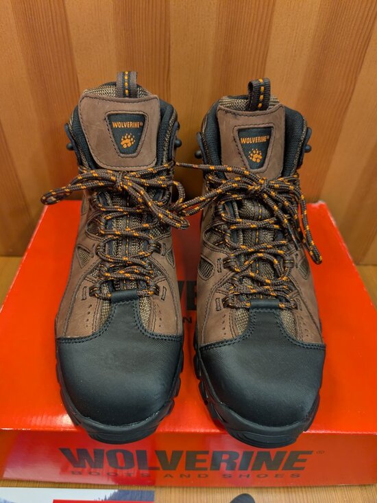 Wolverine Hudson ST EH Steel Toe Work Boots Mens Size 11.5 Brown Leather - LNUC
